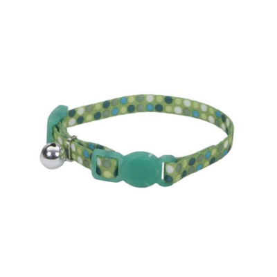 Li&#39;l Pals Kitten Adj Bkwy Collar 5/16x6-8&quot; Green Dot