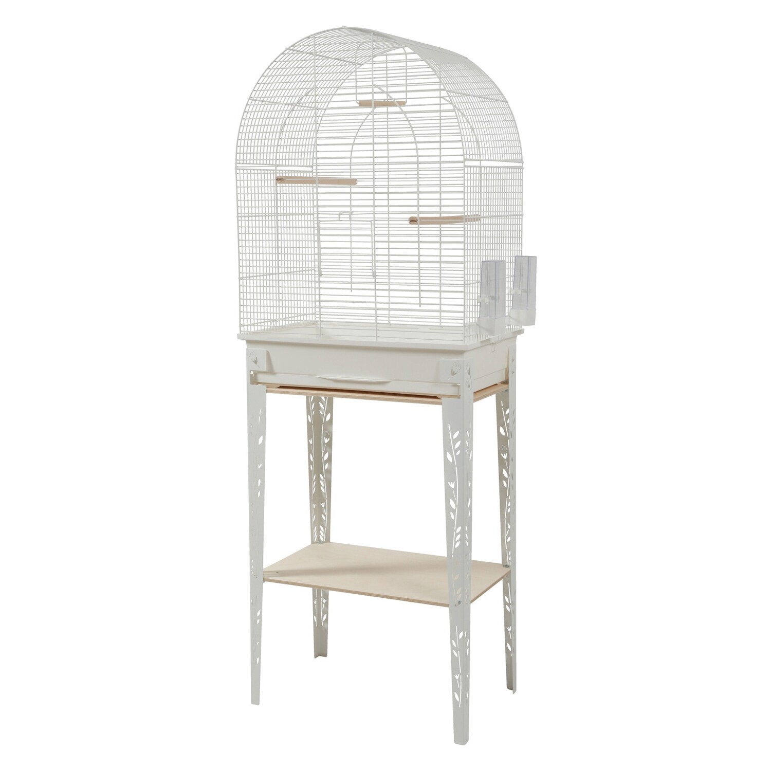 Chic Patio Cage &amp; Stand - Large - White - 53 x 33 x 74 cm