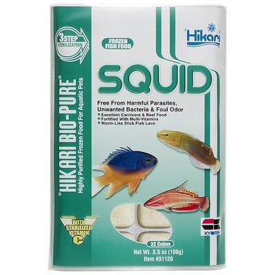 Hikari - Frozen Squid 3.5oz Cube