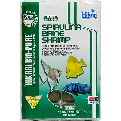 Hikari - Frozen Spirulina Brine Shrimp 3.5oz Cube