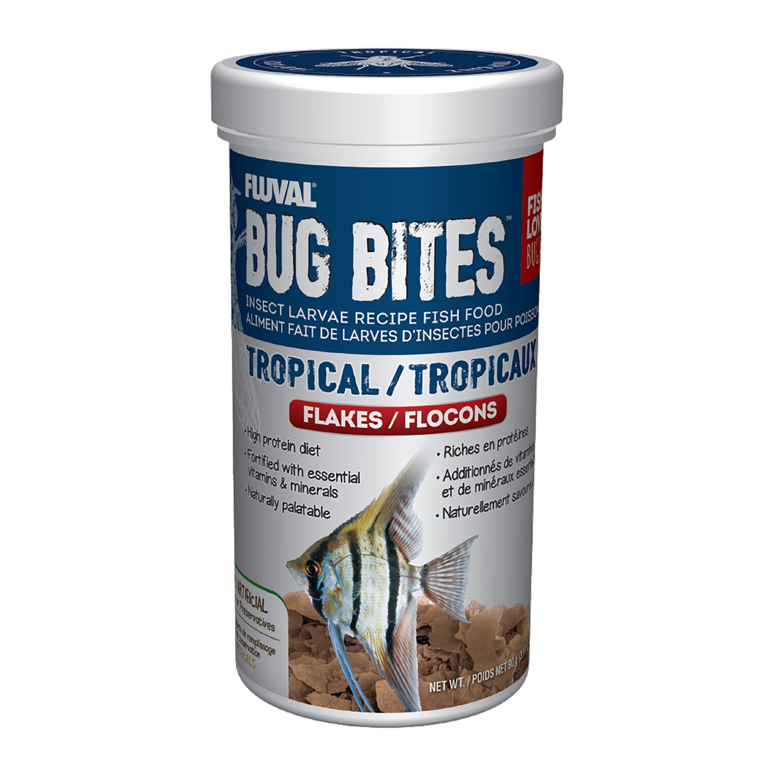 Fluval - Bug Bites Tropical Flakes, Size: Fluval - Bug Bites Tropical Flakes, 90 g