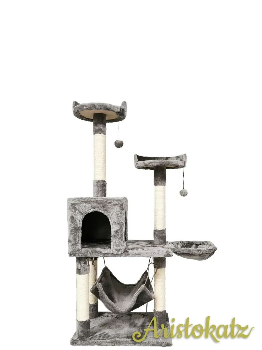 Aristokatz Cat Tree 55&quot;, Colour: Gray