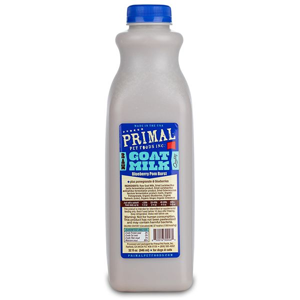 Primal Frozen Raw Goat Milk Blueberry Pom Burst Quart / 32oz