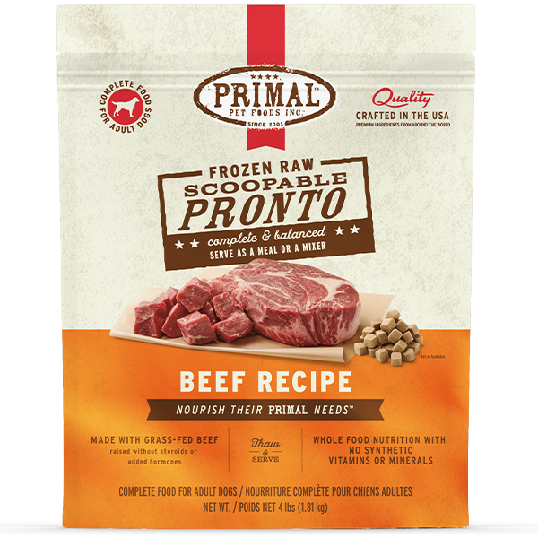 Primal Dog Raw Beef Pronto 4 lb