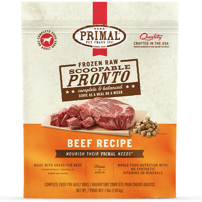 Primal Dog Raw Beef Pronto 4 lb