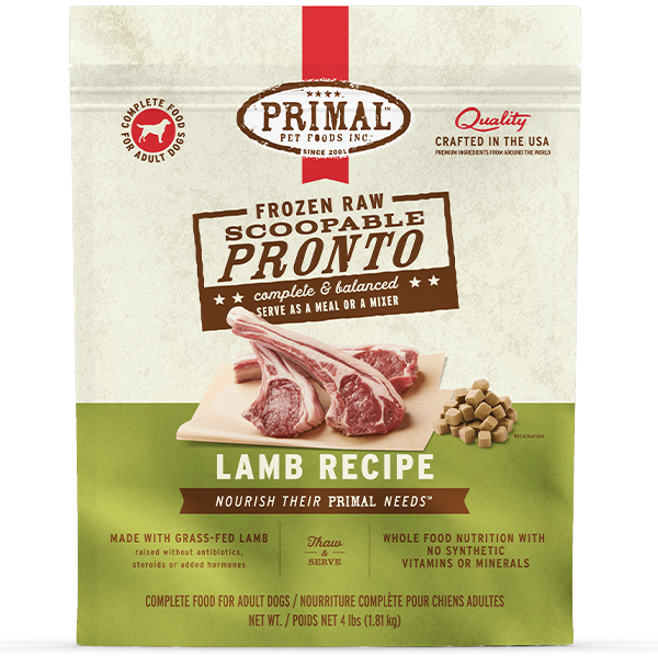 Primal Dog Raw Lamb Pronto 4 lb