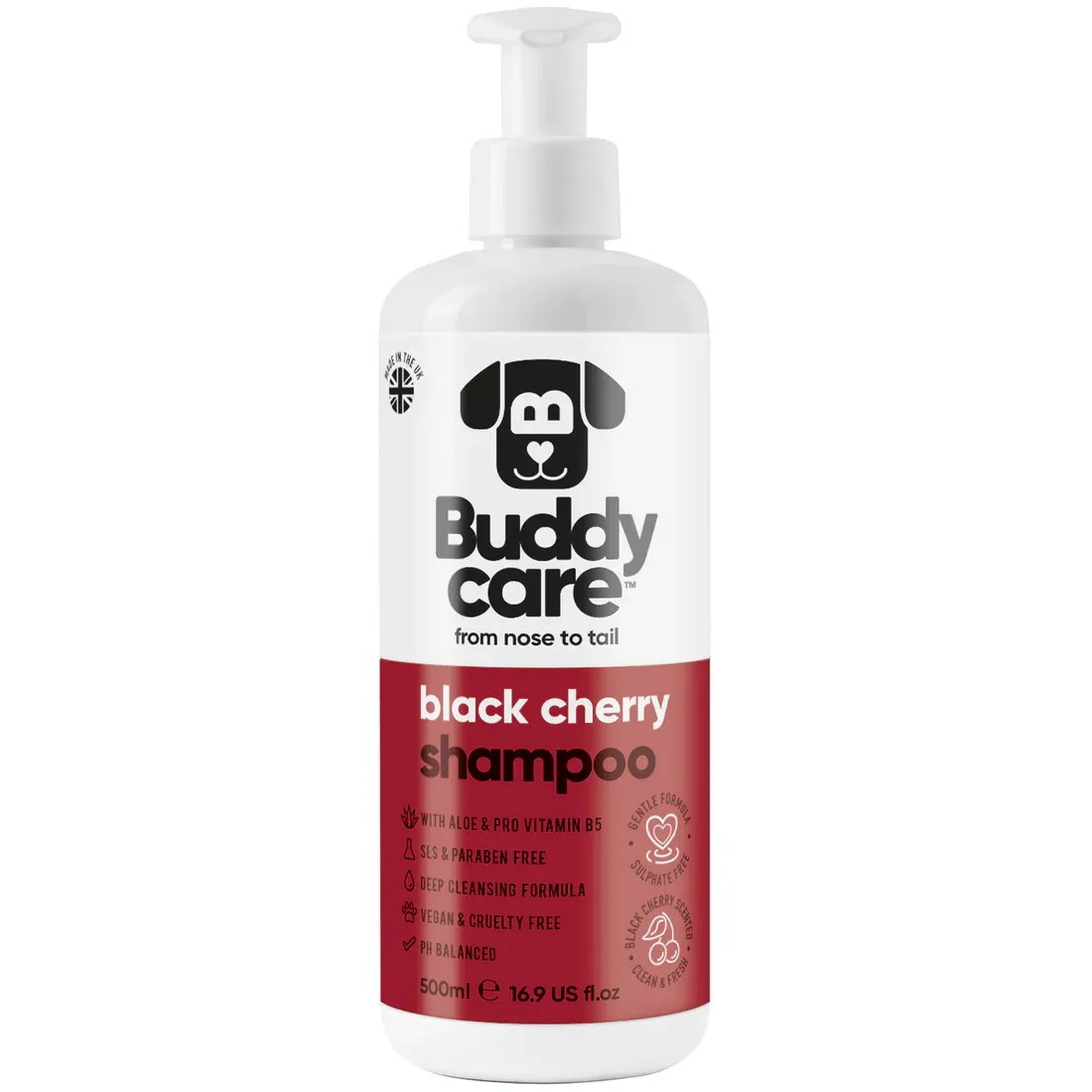 Buddy Care - Dog Shampoo - Black Cherry - 16.9 fl oz