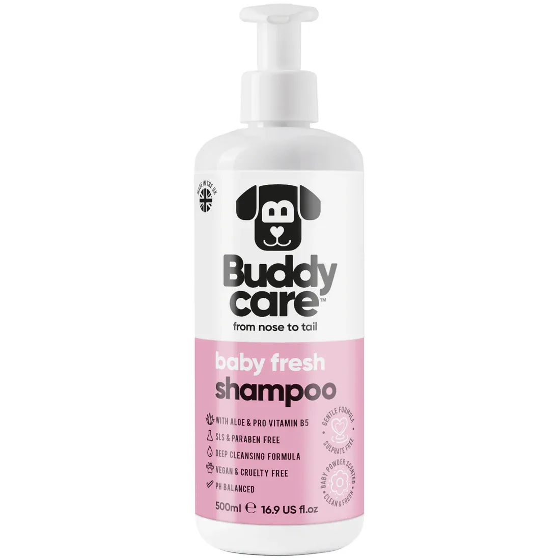 Buddy Care - Dog Shampoo - Baby Fresh - 16.9 fl oz