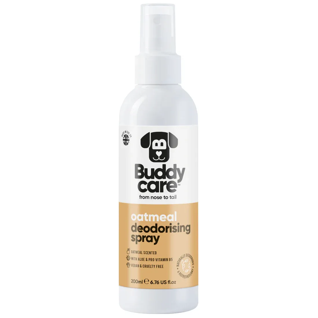 Buddy Care - Dog Deodorizing Spray - Oatmeal - 6.76 fl oz