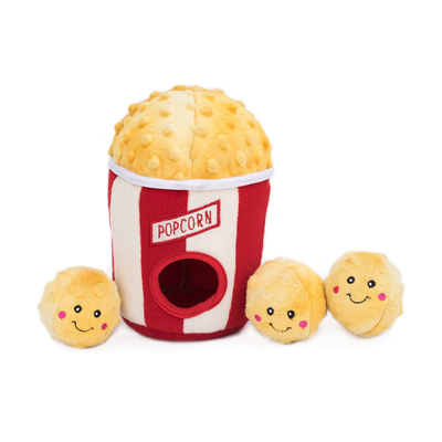 ZippyPaws Burrow Squeaker Toy Popcorn Bucket