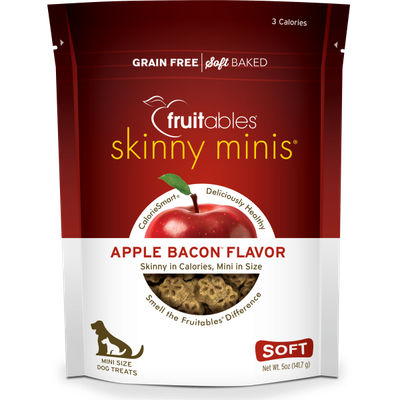 Fruitables Dog Skinny Minis Apple Bacon Chewy Treats 141 g