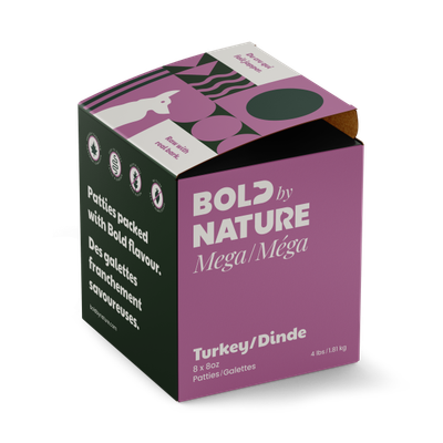 Bold by Nature Dog Mega Turkey Patties 4 lb Bold by Nature Dog Mega Turkey Patties 4 lb