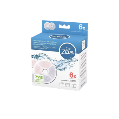 Zeus Fountain Frameless Triple Action Filter Cartridge – 6 pack
