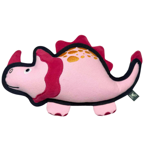 V-Pet Triceratops Pink Dog Toy