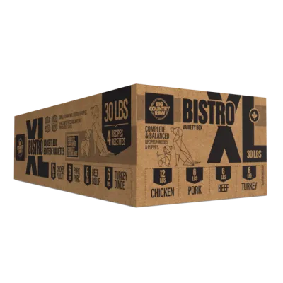 BCR XL Bistro Raw Dog Food Variety Box 30 lb