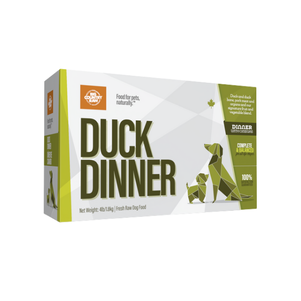 BCR Duck Dinner Raw Dog Food 4 lb