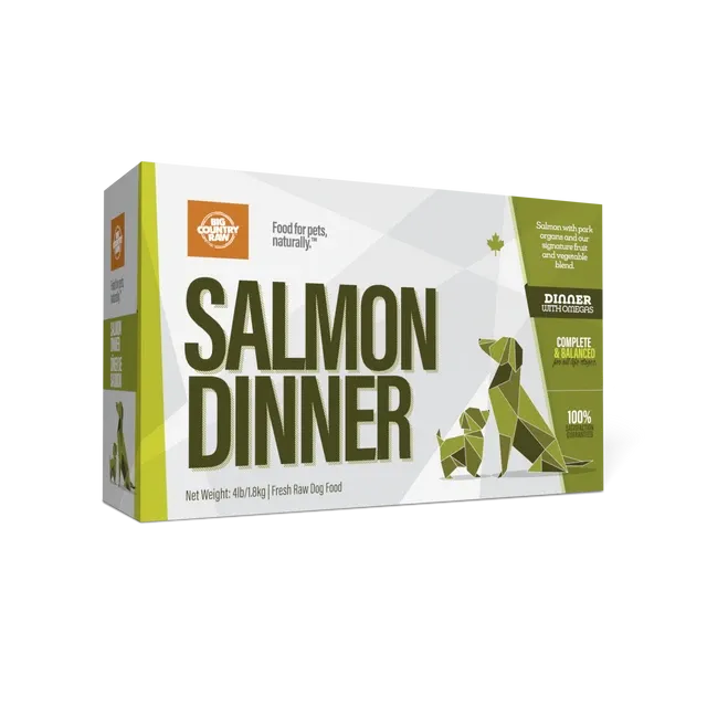 BCR Salmon Dinner Raw Dog Food 4 lb