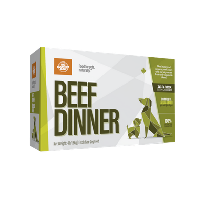 BCR Beef Dinner Raw Dog Food 4 lb