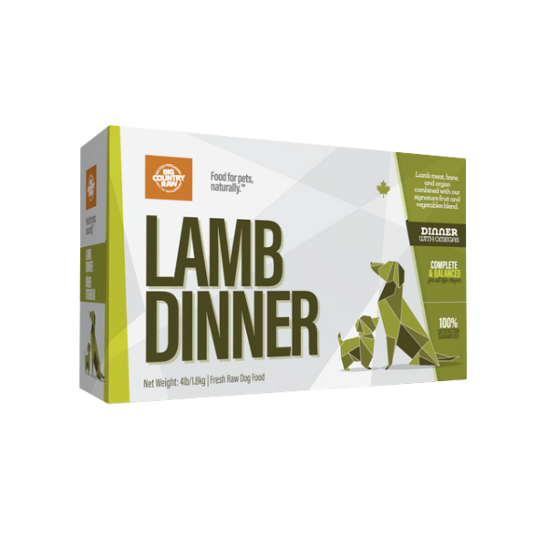 BCR Lamb Dinner Raw Dog Food 4 lb