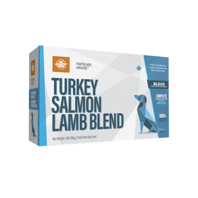 BCR Turkey Salmon Lamb Blend Raw Dog Food 4 lb