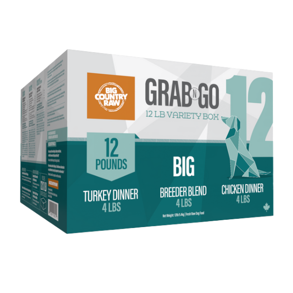 BCR Grab N Go Big Raw Dog Food Variety Box 12 lb
