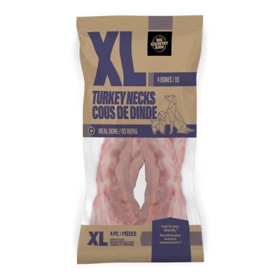 BCR XL Turkey Necks Raw Meaty Bones 4 Pieces