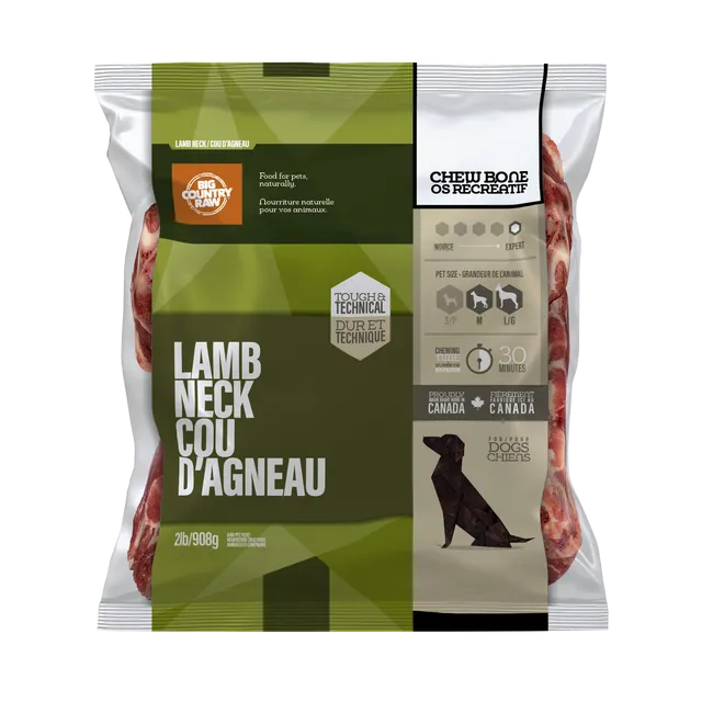 BCR Lamb Neck Bone Raw Dog Chew 2 lb