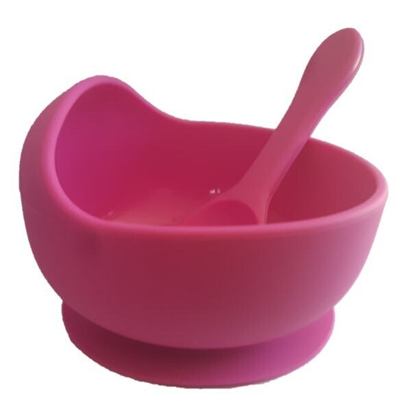 First Bowl - Silicone Bowl with Suction Base and Matching Spoon