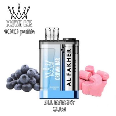 Al Fakher Crown Bar Blueberry Gum 9000 Puffs Crystal Disposable Vape