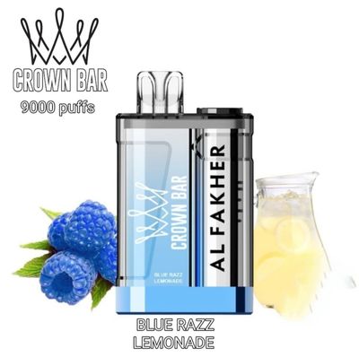 Al Fakher Crown Bar Blue Razz Lemonade 9000 Puffs Crystal Disposable Vape
