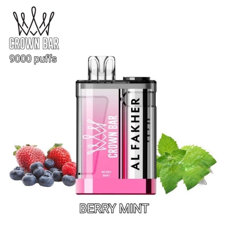 Al Fakher Crown Bar Berry Mint 9000 Puffs Crystal Disposable Vape