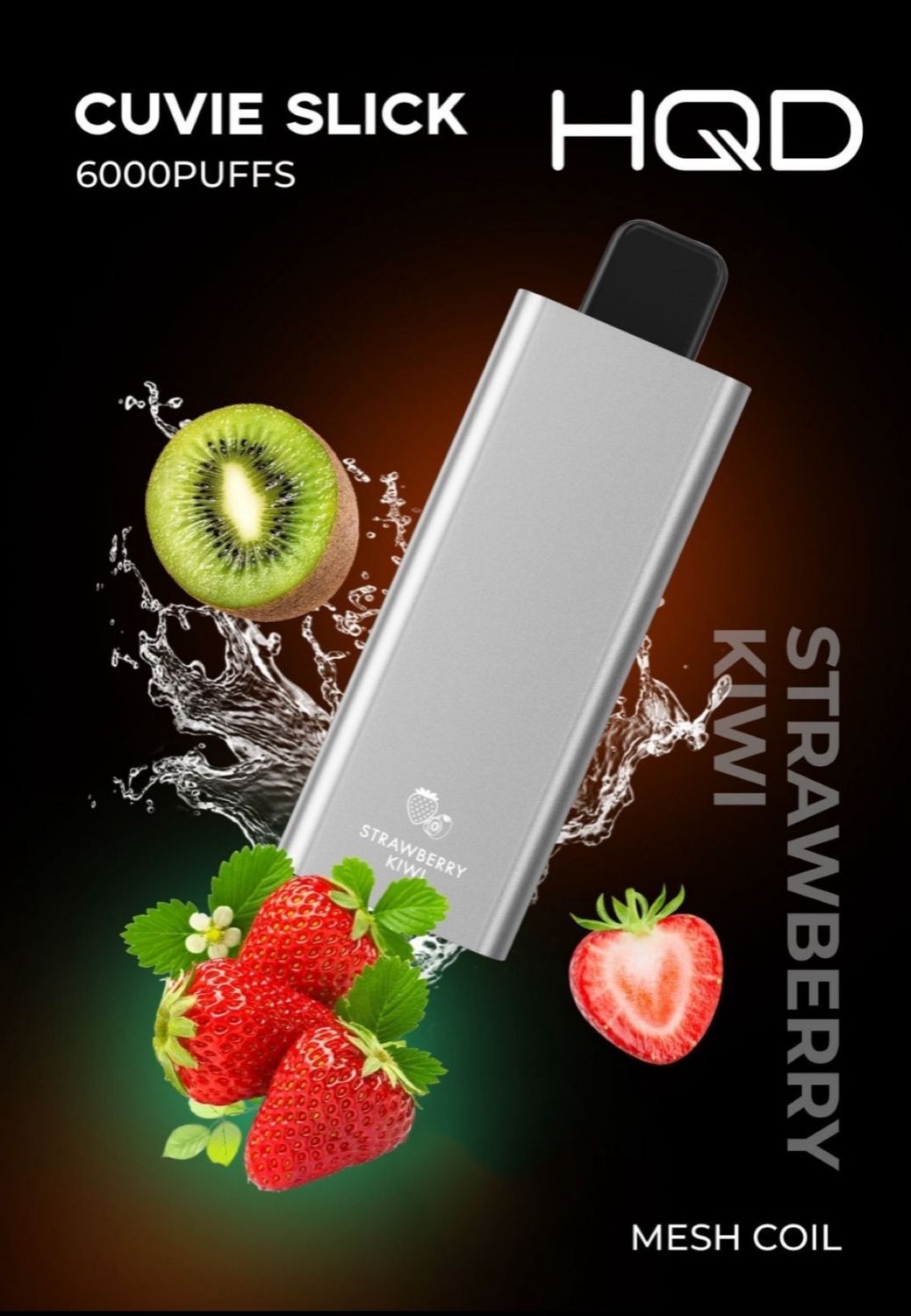 HQD Slick Strawberry Kiwi 6000 Puffs