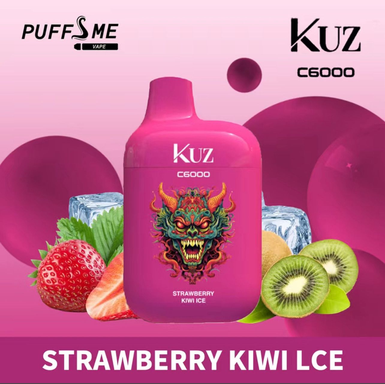 Kuz 6000 Puffs Strawberry Kiwi Ice