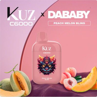 Kuz 6000 Puffs peach melon Bling