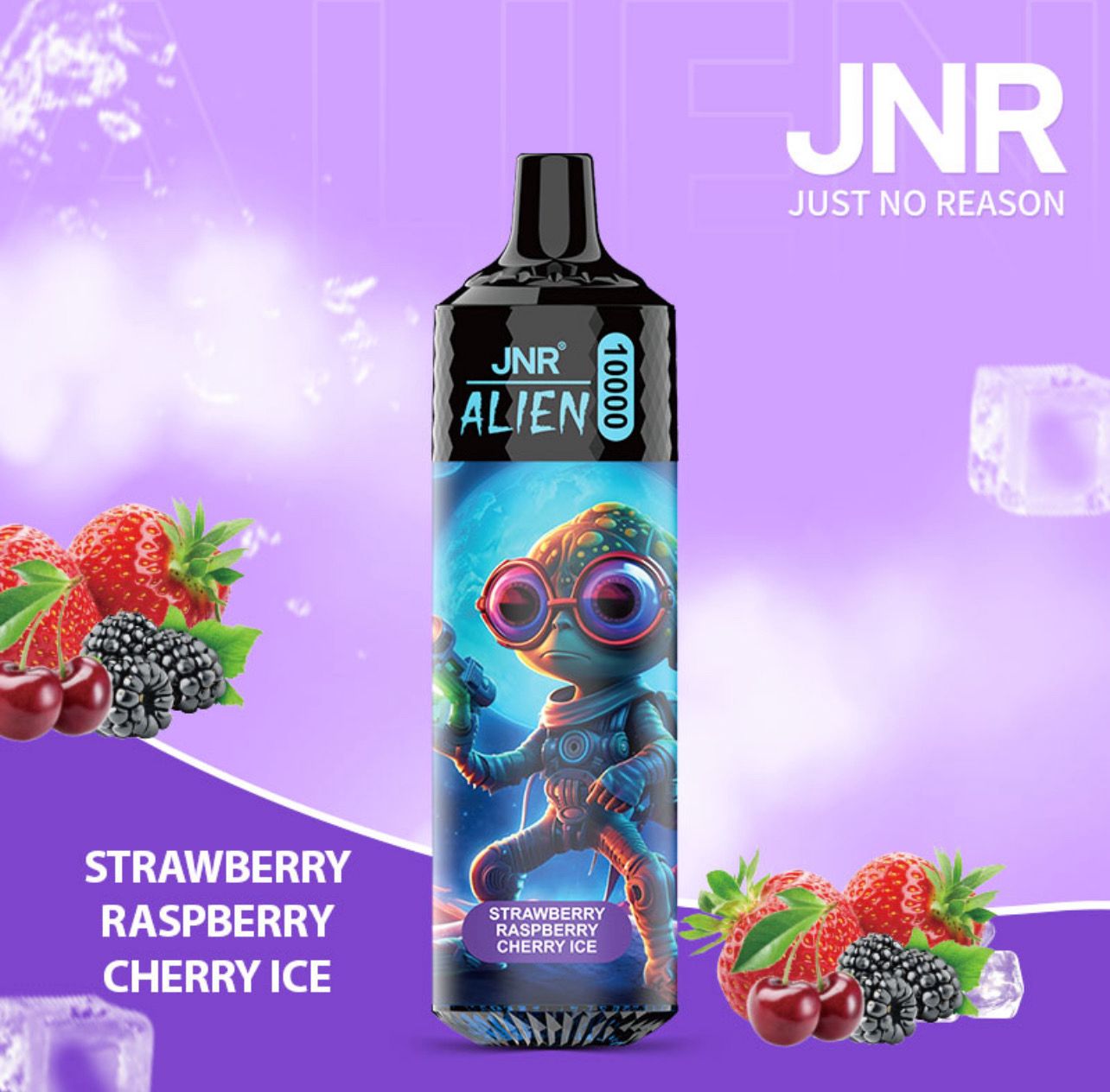 JNR Alien 10000 Puffs Strawberry Raspberry Cherry Ice Disposable Vape