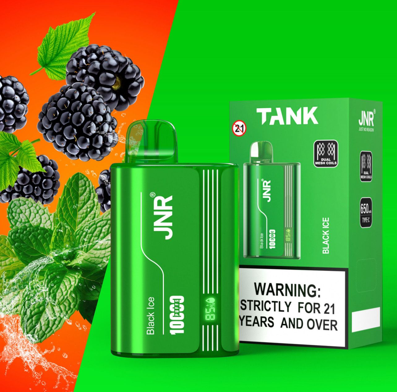 JNR Tank 10000 Puffs Black Ice