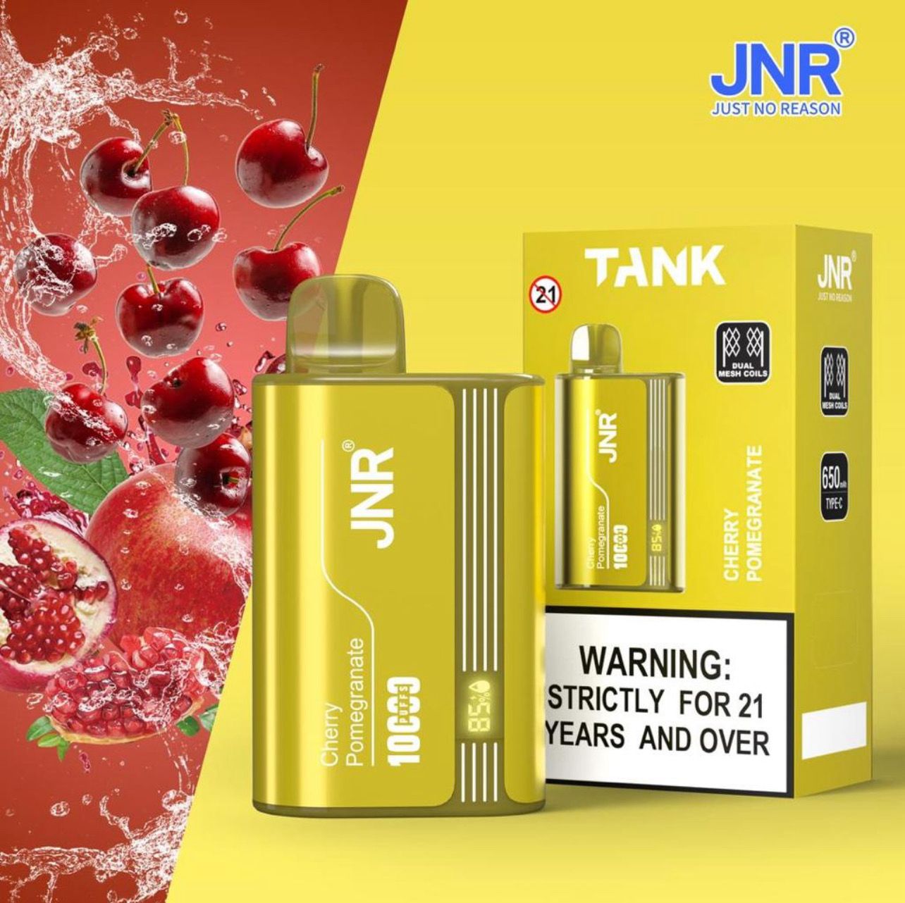 JNR Tank 10000 Puffs Cherry Pomegranate