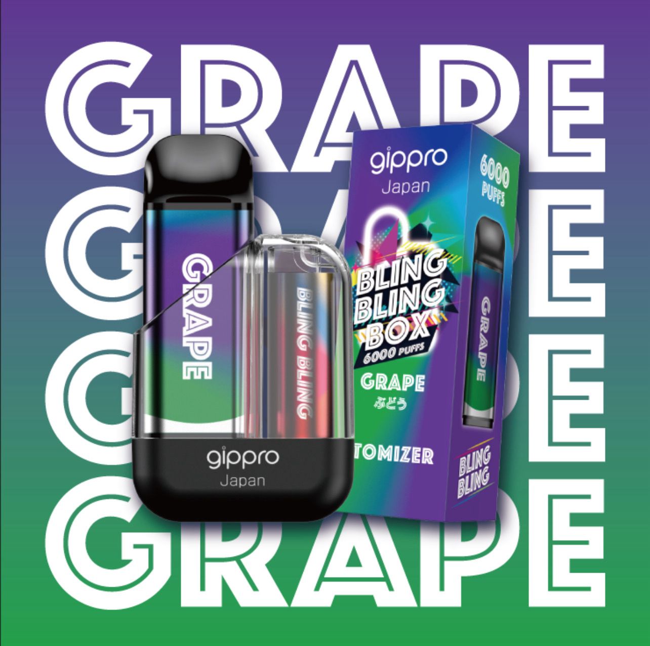 Gippro Bling Bling Grape 6000 Puffs (device and POD)