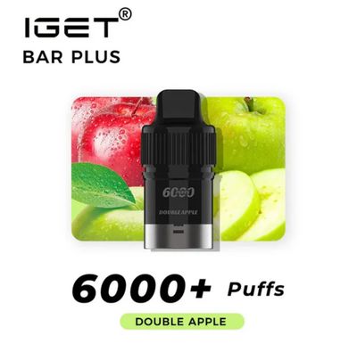 Iget BarPlus Pod 6000 Puffs double apple (Only Pod)