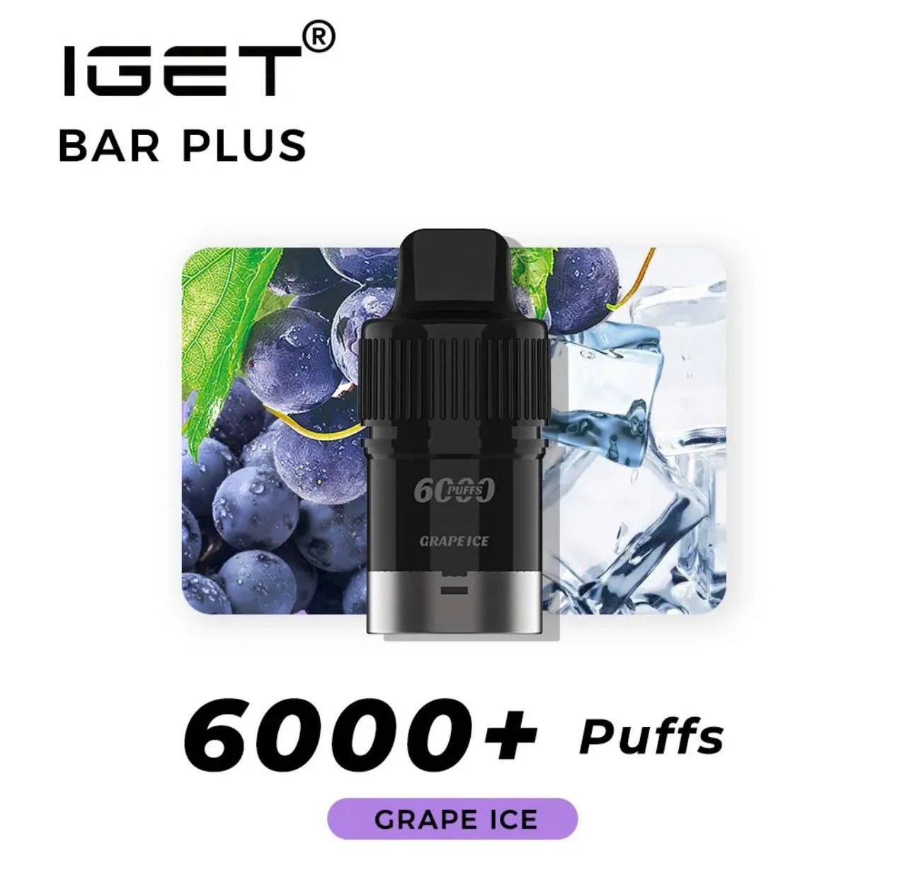 Iget BarPlus Pod 6000 Puffs Grape Ice (Only Pod)