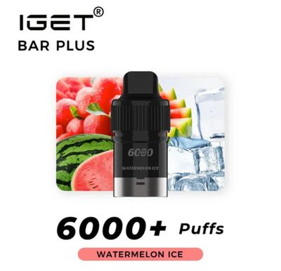 Iget BarPlus Pod 6000 Puffs watermelon ice (pod Only)