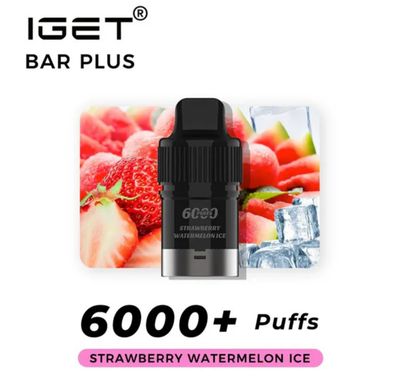 Iget BarPlus Pod 6000 Puffs strawberry watermelon ice (Pod Only)