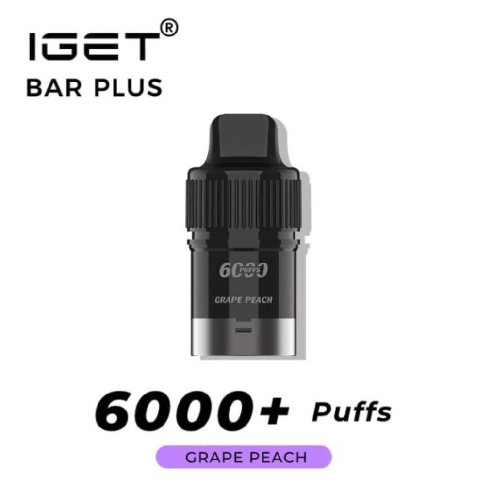 Iget BarPlus Pod 6000 Puffs grape peach (Only Pod)