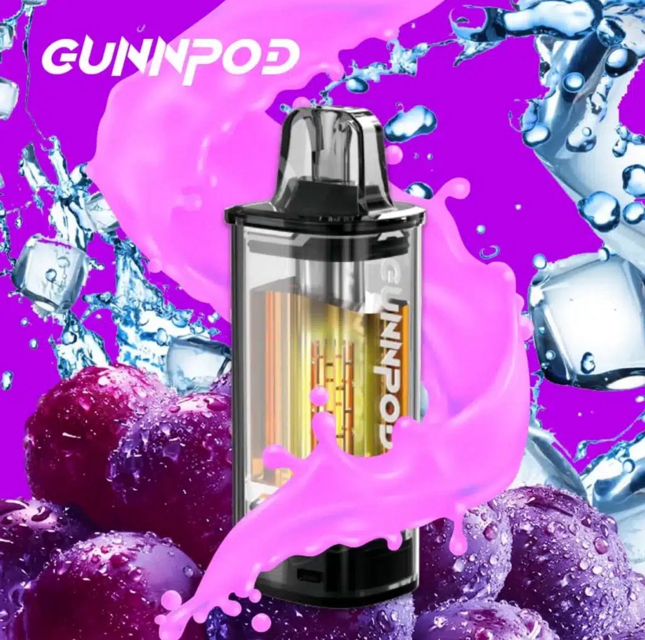 Gunnpod MOSS Replaceable Cartridge Pod ONLY – Juicy grape ice 8000 Puffs