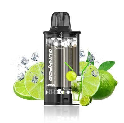 Gunnpod MOSS Replaceable Cartridge Pod ONLY – Lime Lemonade 8000 Puffs