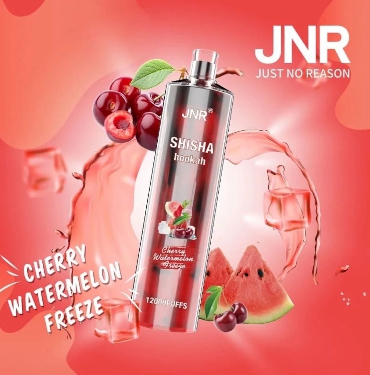 JNR Shisha Hookah 12000 Puffs Cherry Watermelon Freeze