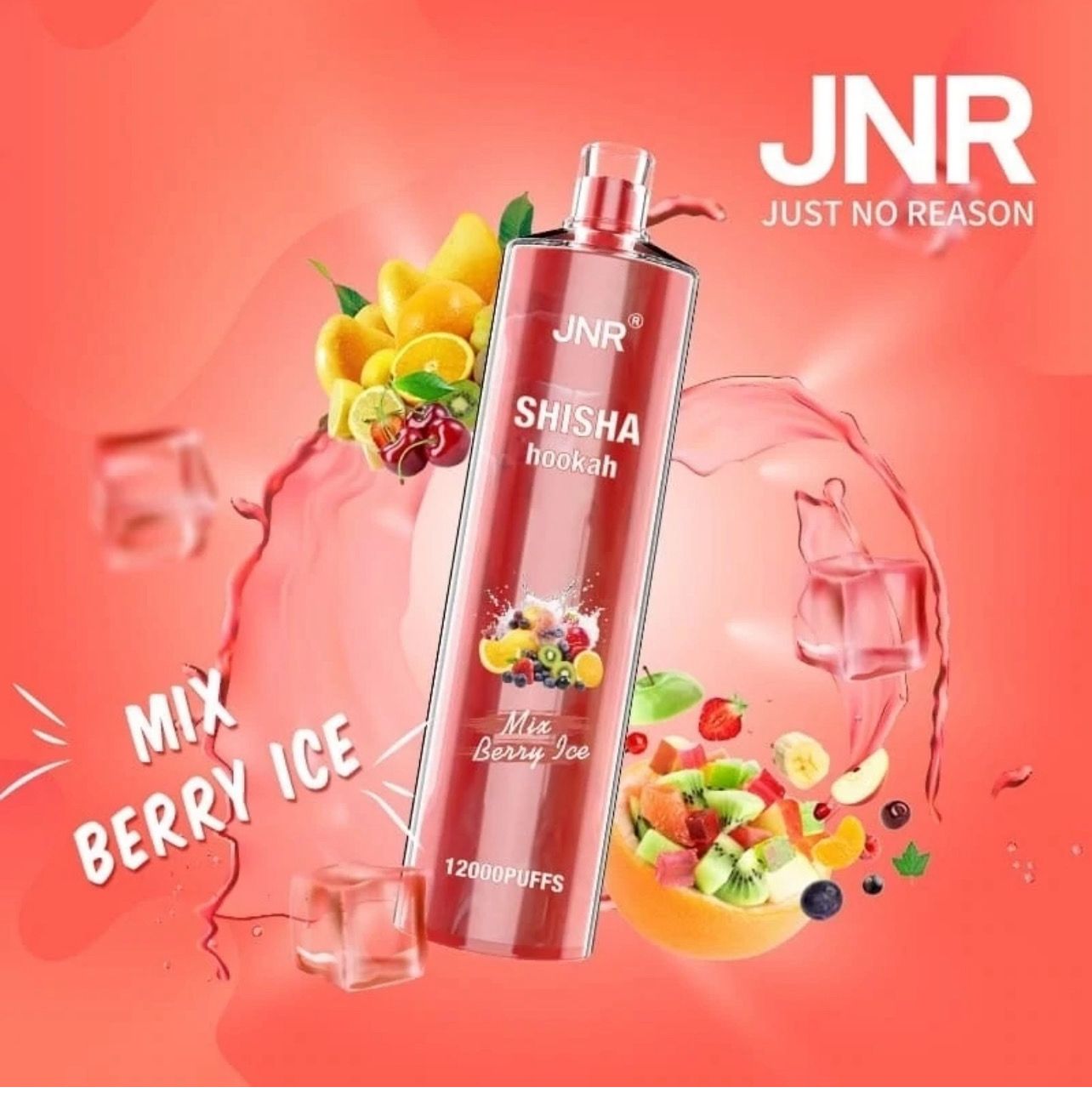 JNR Shisha Hookah 12000 Puffs Mix Berry Ice
