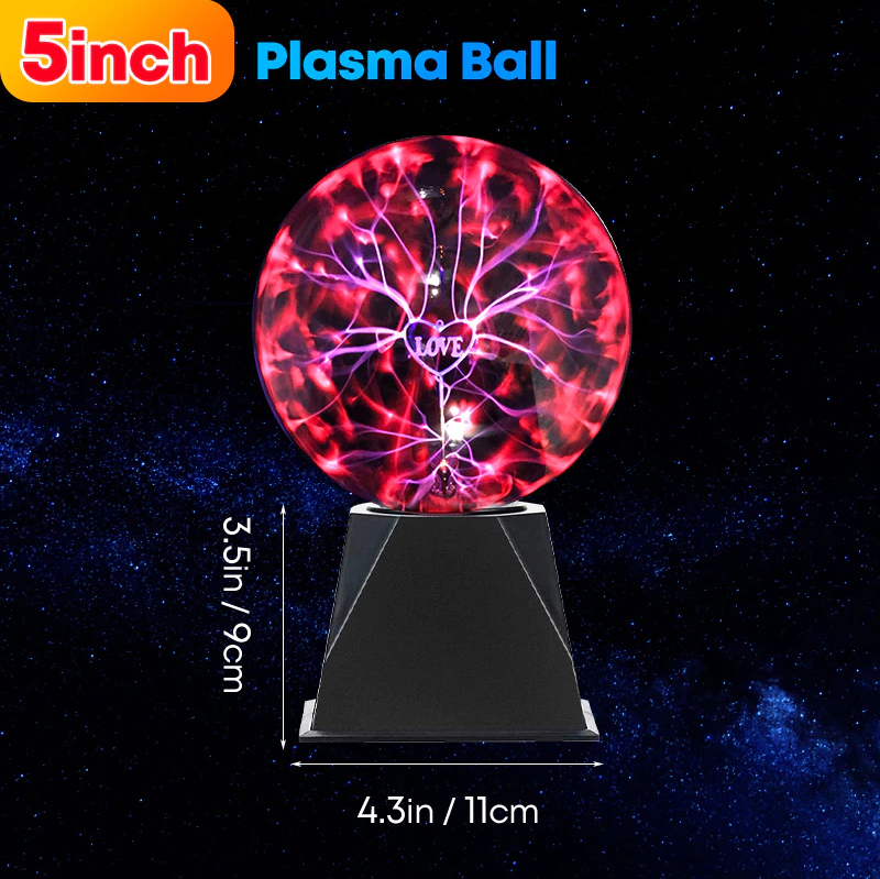 Heart Glow Lamp, Touch And Sound Sensitive Plasma Ball Lamp