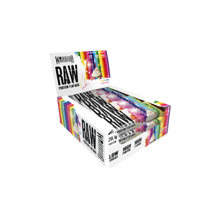 Warrior Raw Protein Flapjack 12x75g - White Choc Cranberry