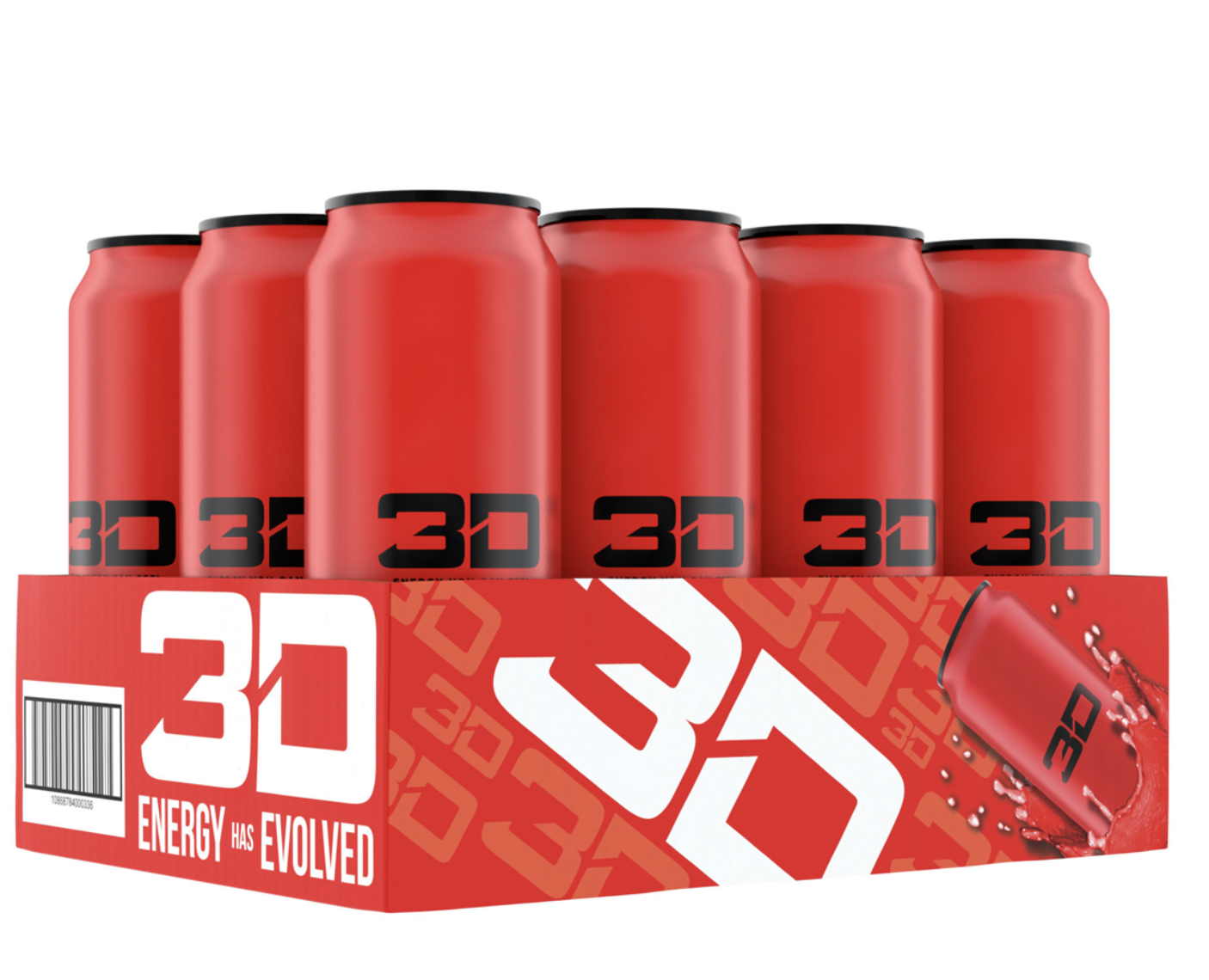 3D ENERGY DRINK 12X473ML/ Red - Candy Punch